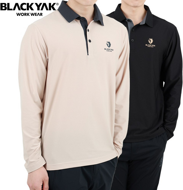 블랙야크 스트레치 원단 긴팔 엣지 카라티셔츠 폴로티