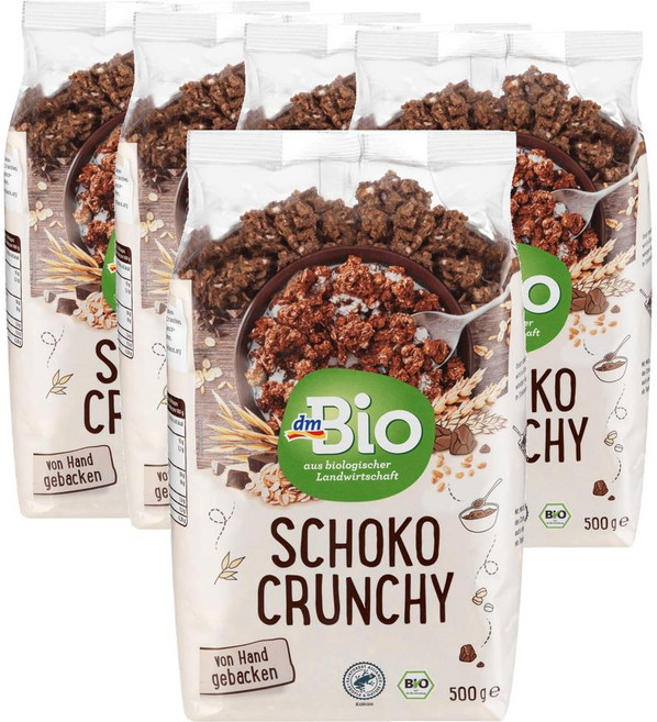 독일 디엠바이오 dmBio Muesli Chocolate Crunchy 초콜릿 크런치 뮤즐리, 500g, 5개