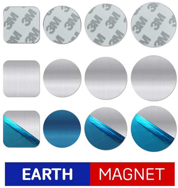 원형철판 자석철판 조각 사각 자석판 3M양면접착, 01.스텐철판_사각24mm, 1개