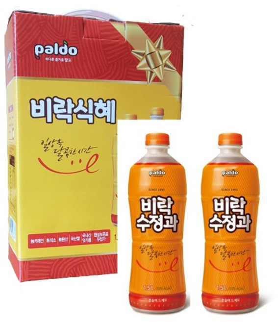 팔도 비락수정과 1.5L 8개 선물용 2입 식혜박스 4개 증정
