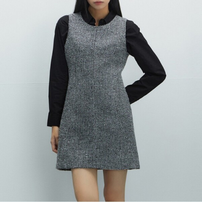 미쏘 스퀘어넥 미니 원피스