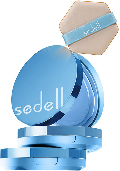 sedell 詩黛爾 抗皺保濕持妝多效粉底霜, 1個, 自然色 粉底膏+體驗裝+粉撲+卸妝巾*2