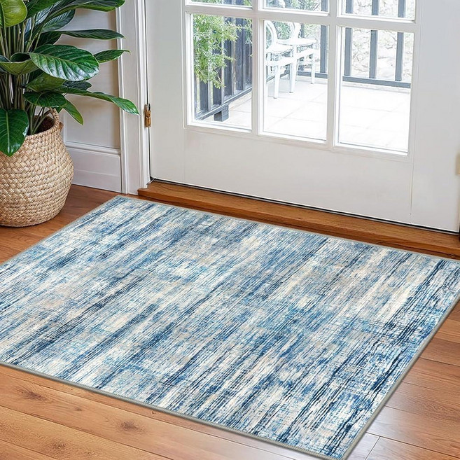 KOZYFLY Abstract Entryway Rug 2x3 Washable Door Mat Indoor Entrance Non-Slip Soft Small Area Rug