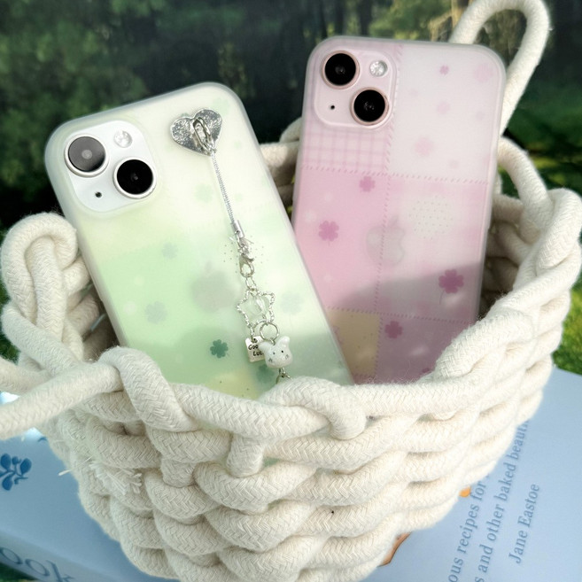 네잎클로버 행운 패치 무광 케이스 폰케이스 아이폰 갤럭시