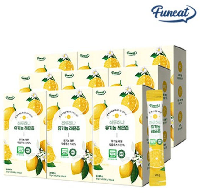하루하나 유기농 레몬착즙 14포 x 9박스, 280g