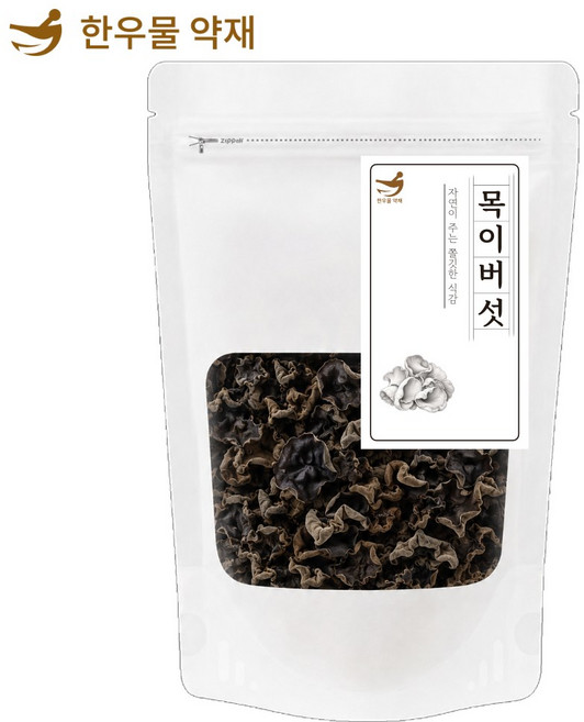 (한우물 약재) 손질 없이 한 입에 쏙! 한입목이버섯 특품 한잎목이, 1개, 50g