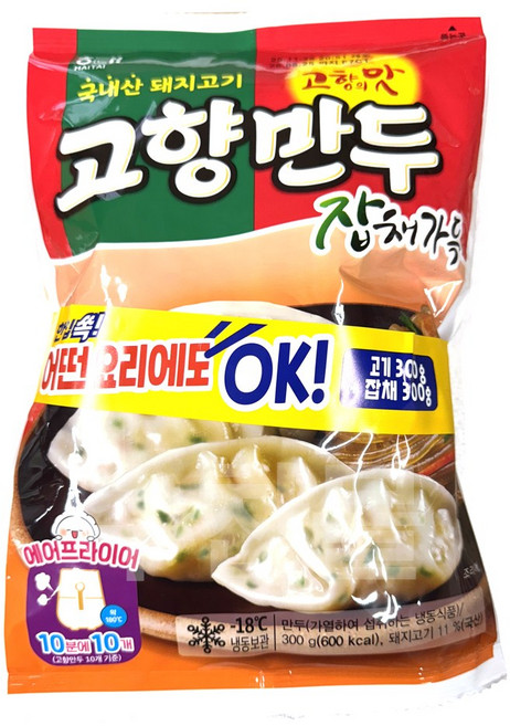 해태 고향만두 잡채가득, 300g, 2개