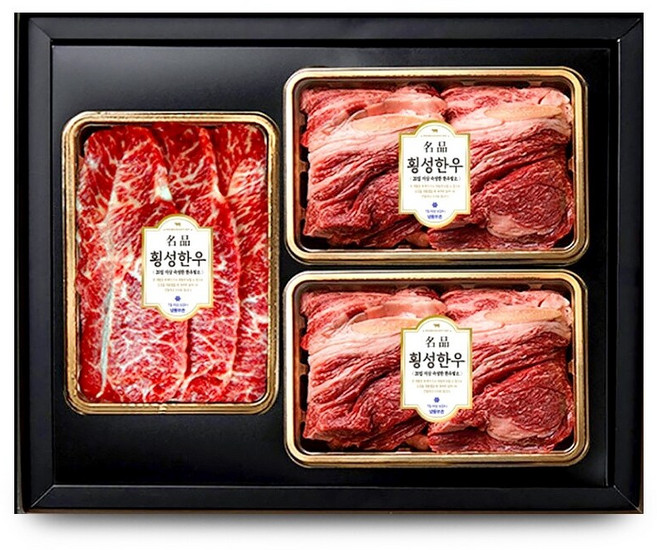 1등급 횡성한우 암소명품구이 세트 5호 [꽃등심400g+꽃듬심400g+특수부위300g], 1개
