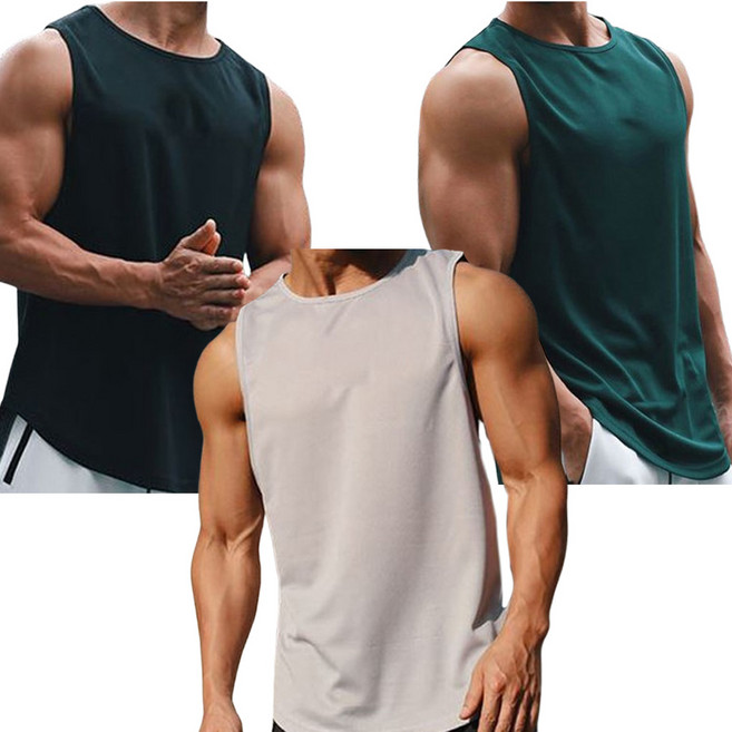 신가브루크 남자 민소매 무지 3종세트 헬스 나시 기능성 스포츠