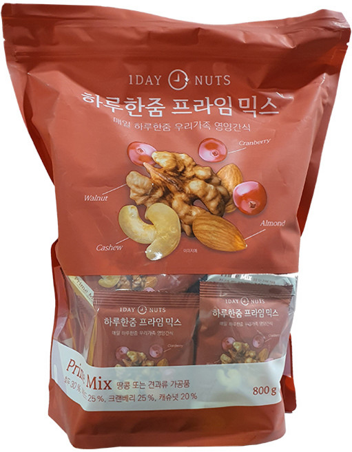 담과연 하루한줌 프라임 믹스 견과 (20g x 40입), 800g, 1세트