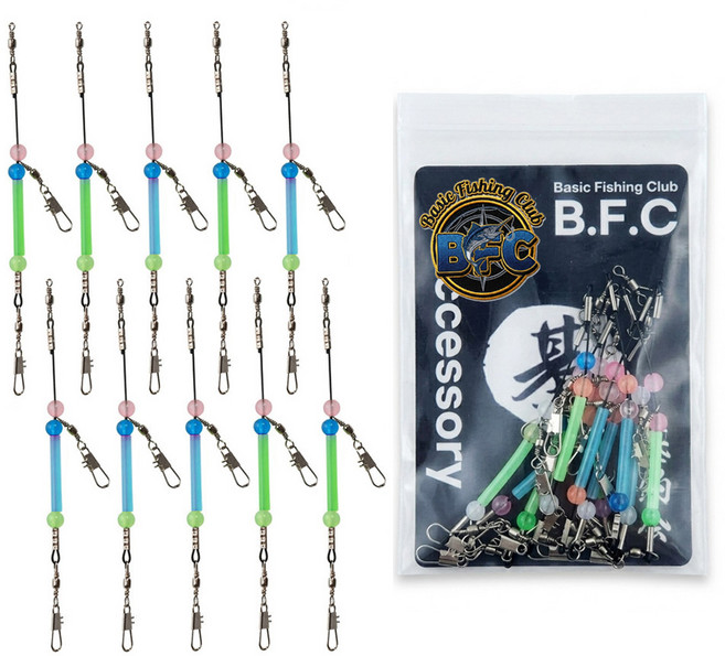 비에프씨 쭈꾸미 속공 직결채비 수작업 축광, 1세트, 10개입