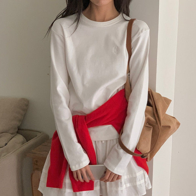 마이쏭 여성 기본티 이너 고퀼리티 국내제작 오비자수베이직긴팔티