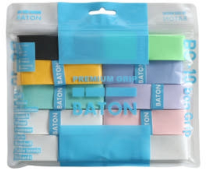 바톤 본 BON BG- 지퍼백 믹스/화이트 개입 배드민턴 테니스 그립 본 BON BG-, 믹스10개입, 1개