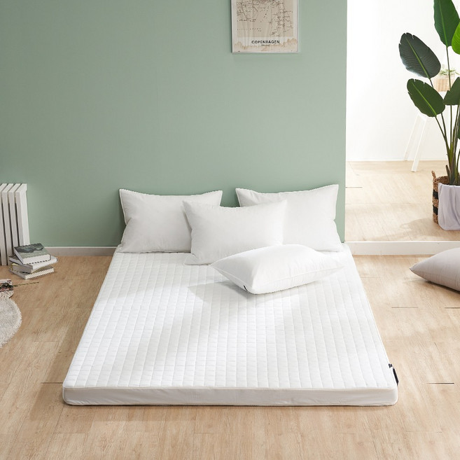 [에르미아] 순면 99.9%항균원단 라텍스커버(SS/Q/K) 6color, 화이트