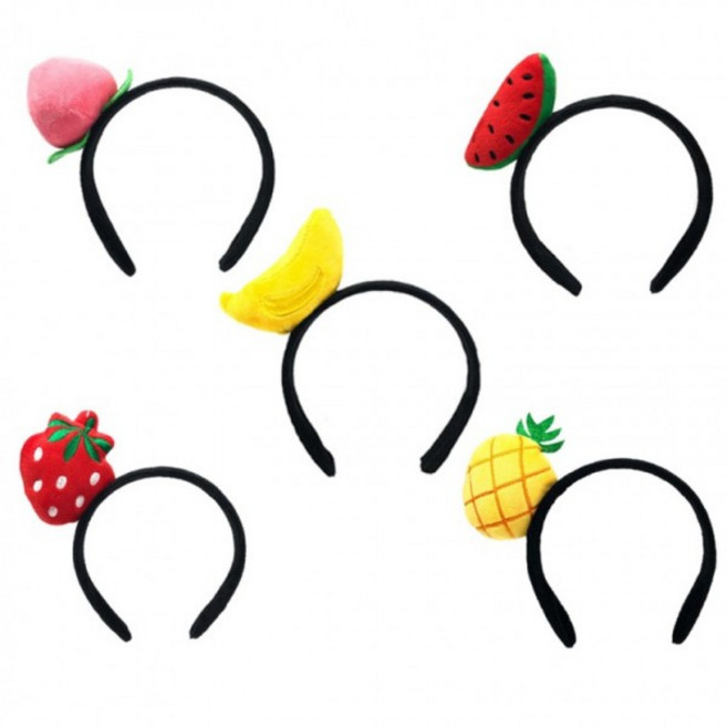 아기자기 아이들 고급 과일 머리띠 생일 파티 놀이공원 행사 어린이집 학예회 축제 장기자랑, (3)딸기
