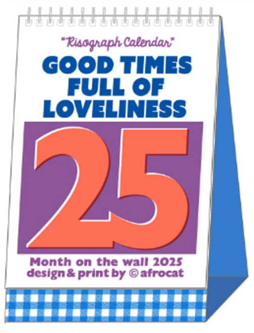 2025년 인스타풍 데스크 캘린더 간결한 스타일 레트로 캘린더 탁상용 달력, 1개, 파란색