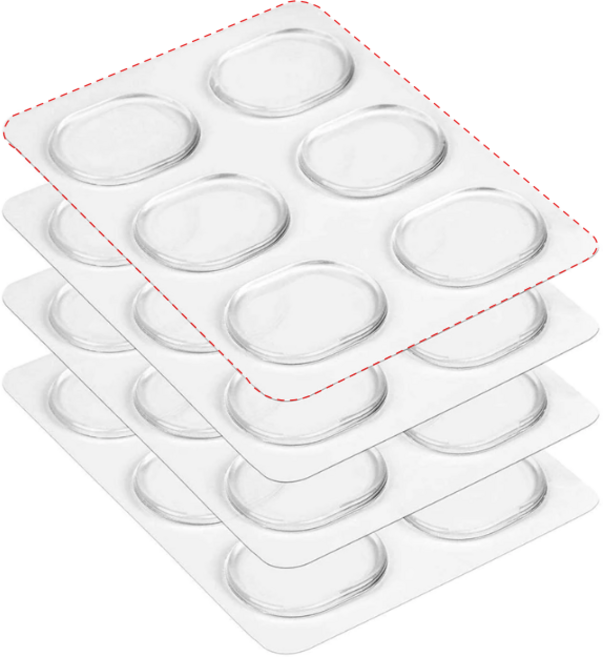 투명 드럼 뮤트젤 1장(6개) 투명색