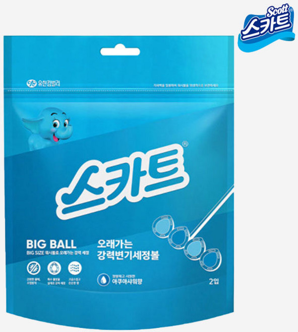 스카트 오래가는 강력변기 세정볼 아큐아샤워향 2입, 2개