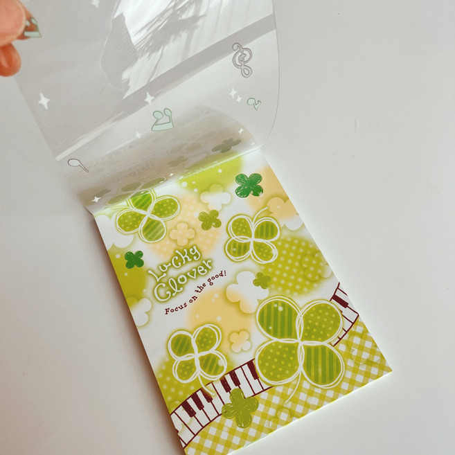 떡메모지 헤이세이 레트로 메모패드 떡메 클로버, 클로버 떡메모지