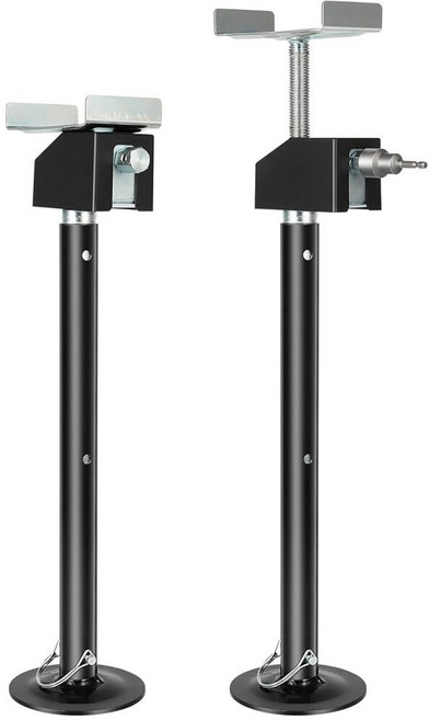 GCCSJ RV 슬라이드 아웃 서포트 잭 튼튼한 캠퍼 스태빌라이저 최대 2 268kg(5000파운드)까지 지지함 트레일러 5번째 휠용 잭 2개 세트 파워 드릴 또는 핸들, GCCSJ RV 슬라이드 아웃 서포트 잭, 튼튼한 캠퍼