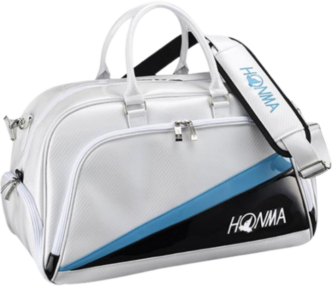 혼마 투어 프로 남성용 골프 여행용 보스턴백, BB12201 화이트블루
