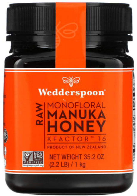 위더스푼 Wedderspoon 무가공 모노플로라 마누카 꿀 KFactor 16 1kg(2.2lb), 1kg, 1개