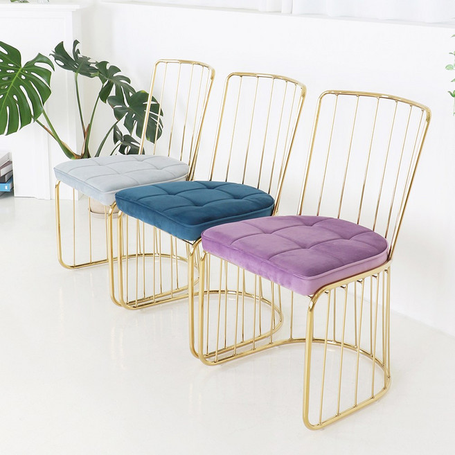 체어센스 벨라 골드 체어 업소용 카페 식탁 의자, 벨라 라벤더, 1개