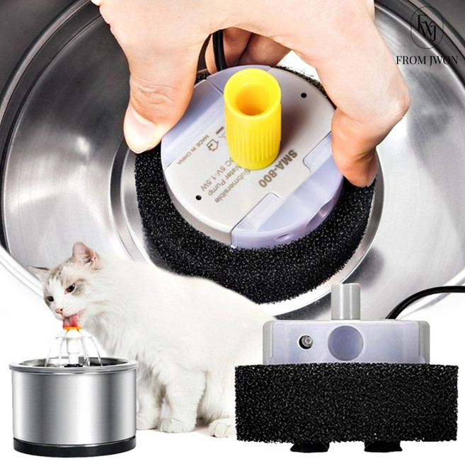 고양이 분수대 저소음 펌프 애견 정수기 스텐 강아지 자동 급수기 펫 음수대, 단품, 단품, 1개