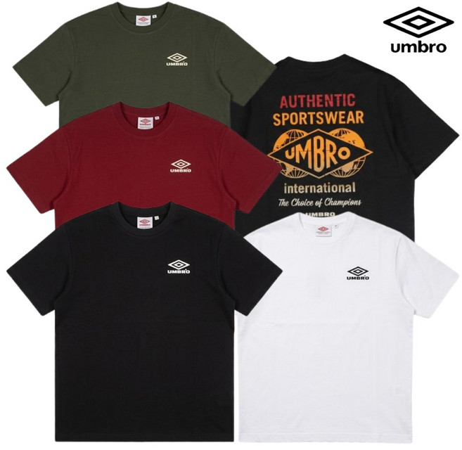 [엄브로] 26SS 매장판 남녀공용 HBL 브릿 캐주얼 옴브레 반팔 티셔츠 UR121CRS23