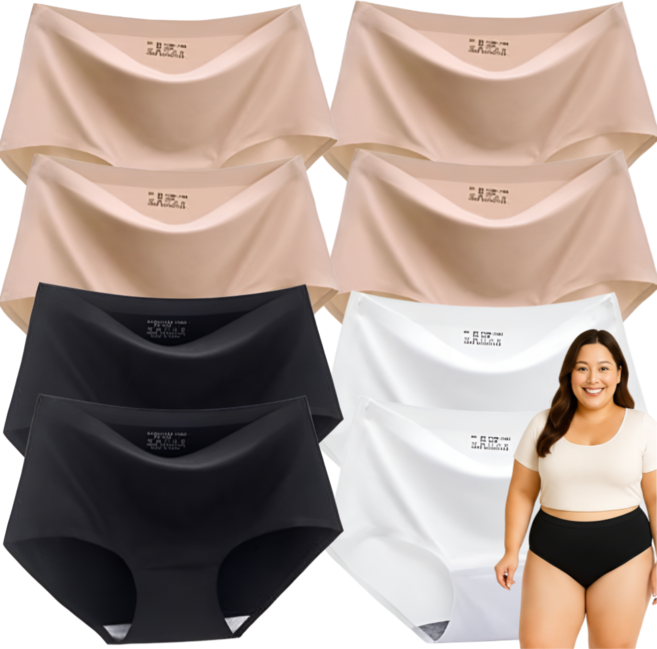 벨에라 빅사이즈 2XL~4XL 무봉제 노라인 심리스팬티 4P