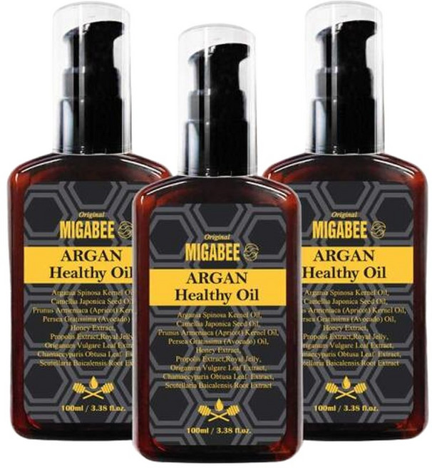 미가비 아르간 헤어오일 /극손상/트리트먼트/염색모/헤어에센스 오리지널향 100ml x 3개
