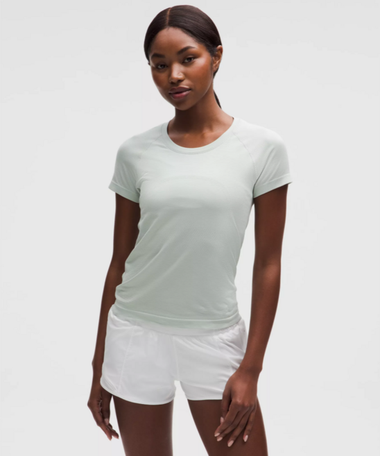 룰루레몬 스위프틀리 테크 숏슬리브 2.0 웨이스트렝스 러닝 헬스 필라테스 운동 민트 반팔티