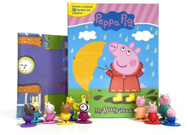 Peppa Pig My Busy Book 페파피그 비지북:[ 미니피규어 10개 놀이판 포함 ], Phidal Publishing