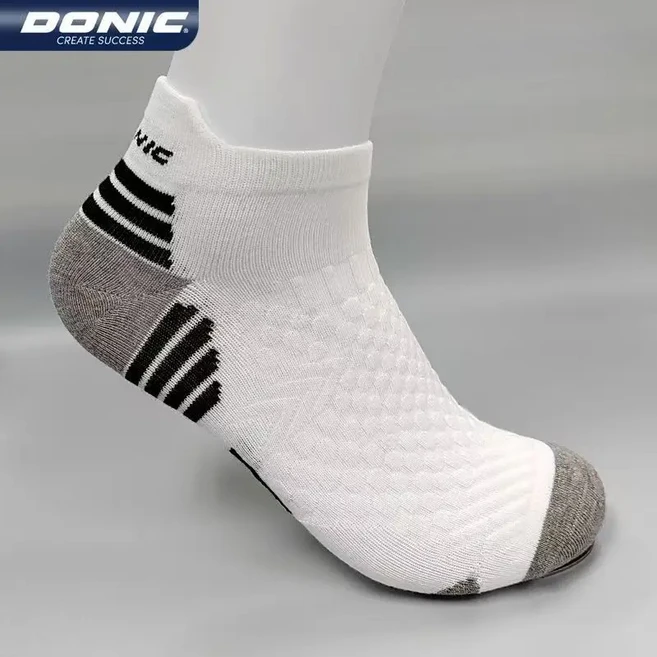 DONIC 남성용 및 여성용 탁구 양말 흑백 봄 및 가을 여름 훈련 달리기 통기성 70383, 02 70383 two pairs, 1