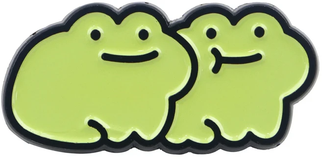 쿠쿠스토어 귀여운 개구리 에나멜 핀 만화 동물 배지 여성 브로치 옷깃 의상 액세서리 패션 쥬얼리, 02 2, 01 CHINA