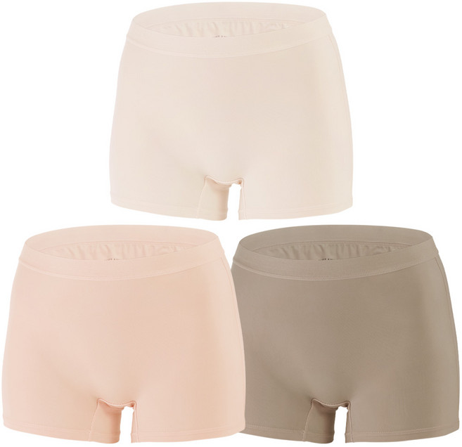 시원한 인견 스판 아웃밴드 솔리드 컬러 여성 드로즈 팬티 3매세트 RV331