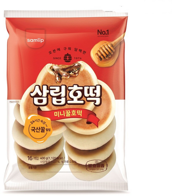 삼립 발효미종 국산꿀 미니 꿀호떡 16입, 400g, 4개