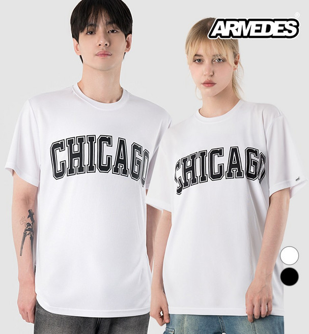 아르메데스 남녀공용 아트 그래픽 쿨링 기능성 반팔 티셔츠 AR-809