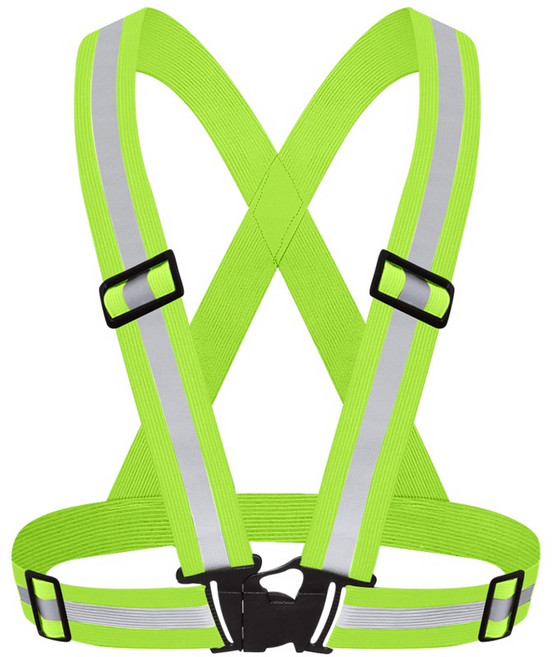 貝比 反光背心 反光條 交管衣 工地背心 夜跑安全工安背心 臺鐵安全背心, 無彈性背帶-綠, 1個