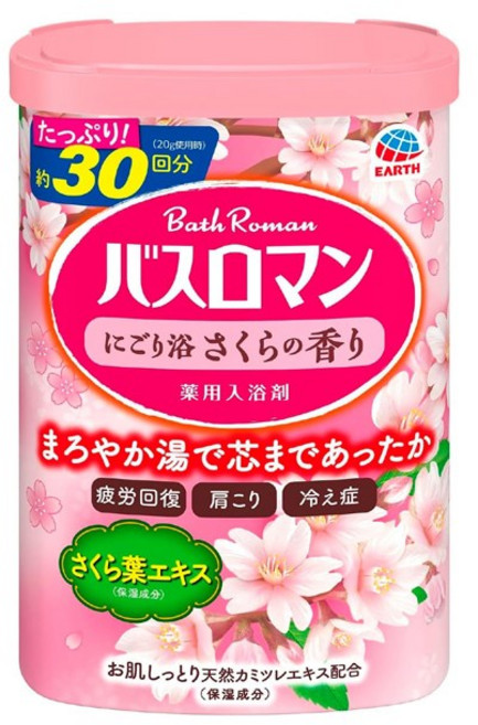 바스로망 입욕제 사쿠라향 일본온욕 어깨통 냉증 600g, 1개