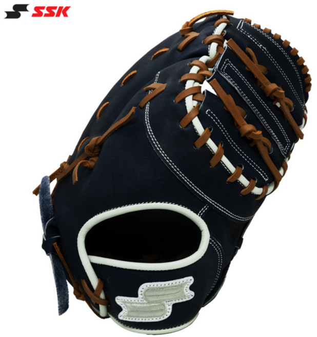 SSK 사사키 SuperPro Z0115 1루미트 13인치 1루수 글러브, 우투(오른손잡이용), 네이비, 1개
