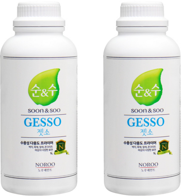 노루페인트 다용도용 순앤수 젯소 1L, 백색, 2개