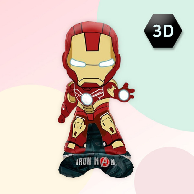 [파티지] 히어로풍선 모음 / 생일풍선 세트 배트맨 아이언맨 스파이더맨풍선, HR_0_대형 입체_서있는 아이언맨
