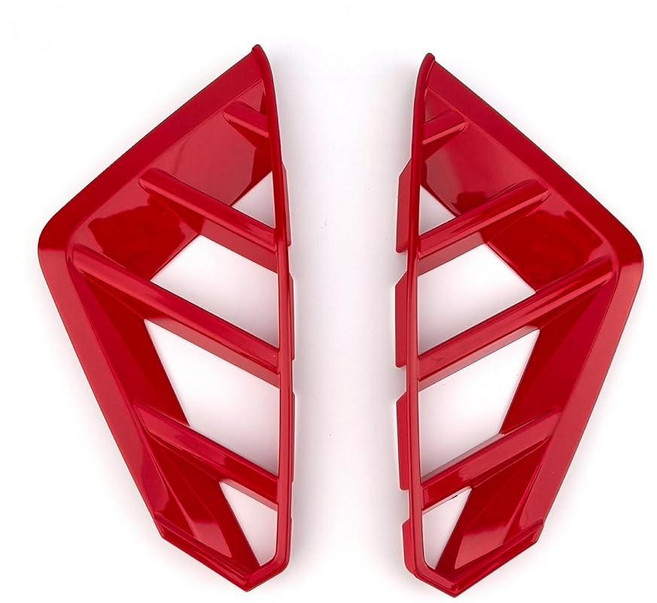 JUIVEEL 레드 ABS 프론트 범퍼 사이드 에어 벤트 커버 안개등 램프 장식 커버 현대 엘란트라 CN7 N 라인 2022-2023 액세서리와 호환