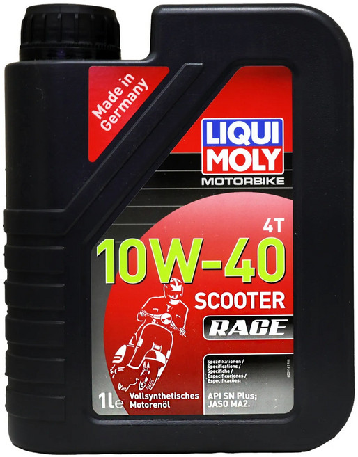 LIQUI MOLY 機車機油 10W-40 SCCOTER RACE 1L 全合成機油, 1個, SCOOTER RACE