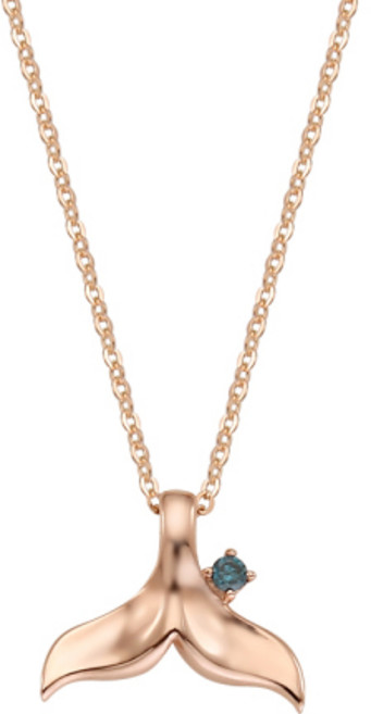 로이드 행운의 고래꼬리 블루 다이아 14K 18K목걸이 LNF17020D 목걸이