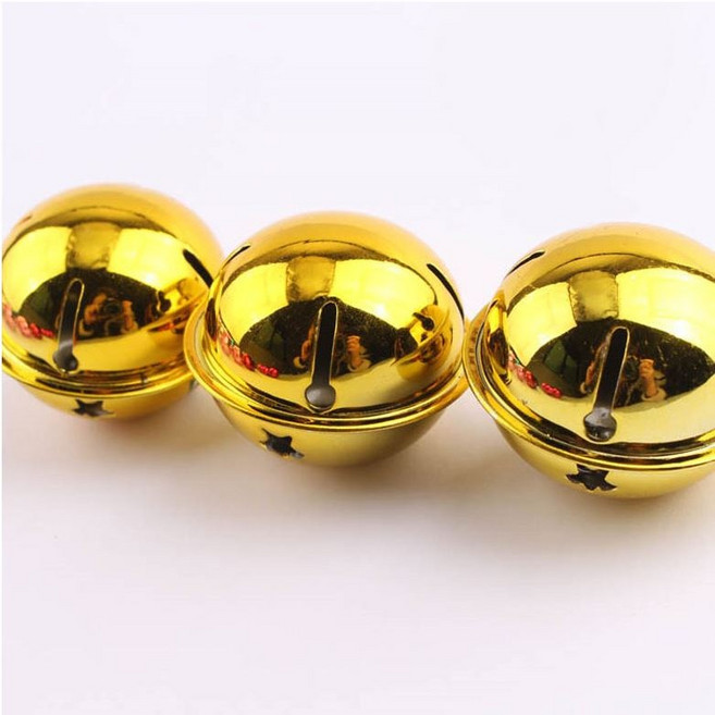 헤세드 40mm 샤이닝 유광 컬러방울 딸랑이 방울 (방울소리 안큼), 12개, 골드