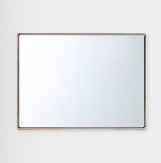 세레나 루체 3단 서랍 모듈 도어형 화장대 (거울 미포함), 03.세렌티 스텐 실버 사각 거울