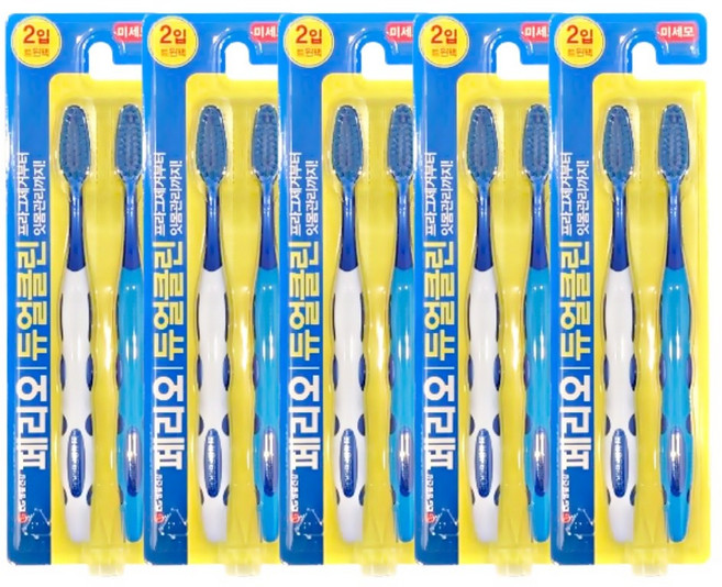 엘지 페리오 듀얼클린 칫솔 미세모, 5개, 2개입