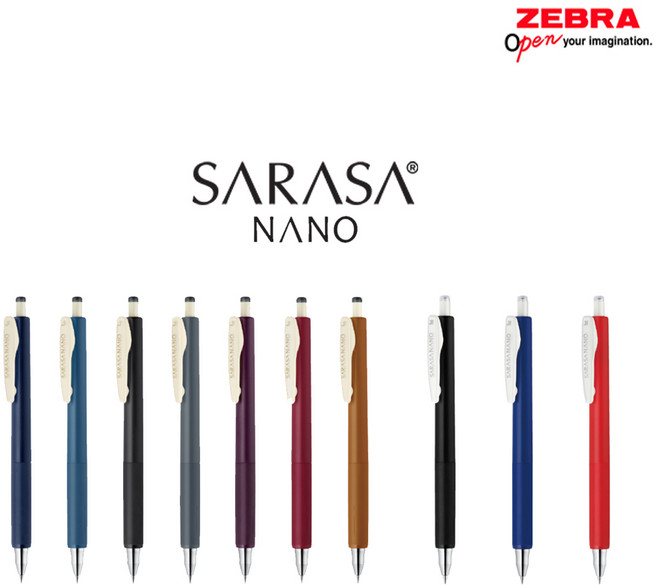 사라사 나노 중성펜 0.30.38 1갑 10입 - 문구코너, 0.3mm, 카시스블랙